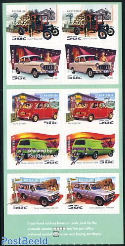 Automobiles booklet s-a (2x5 stamps)