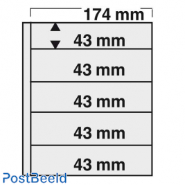 1 foglio compact 5 tasche (43x174mm)