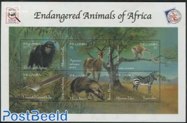 African animals 6v m/s