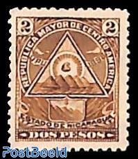 2p, with WM, Stamp out of set, without gum