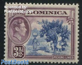 3.5d, Picking limes, Stamp out of set