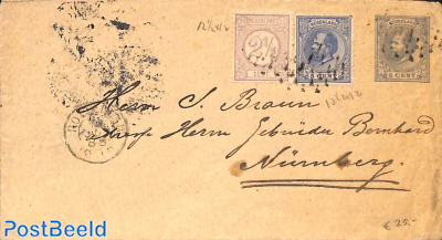 cover from Rotterdam to Nuremberg with its postmark