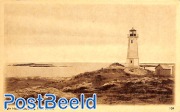 Illustrated prepaid postcard 2c, Louisburg lighthouse